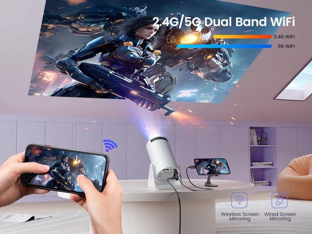 Android 5G WIFI Home Projector