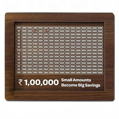 Wooden money saving box