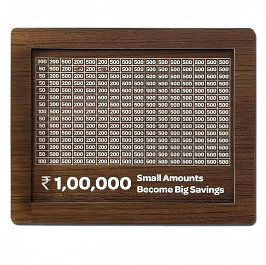 Wooden money saving box